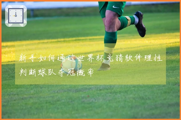 新手如何通过世界杯竞猜软件理性判断球队夺冠概率